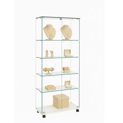 Glasvitrine Trento 2, m/glastop, hvid