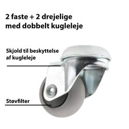Indkøbskurv på hjul 54 liter, rød