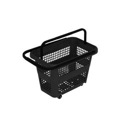 Indkøbskurv på hjul 32 liter, sort