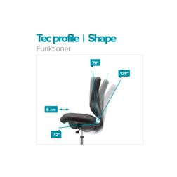 Kontorstol Tec Profile IS 20270, sort