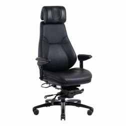 24 timers kontorstol Be-Ge 852, læder