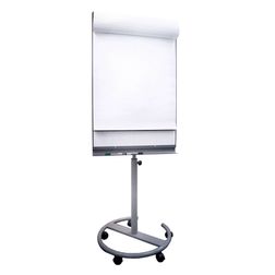 Flipover tavle med rund fod på hjul 65x100h cm.