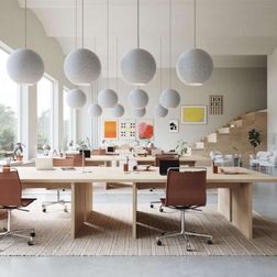 Akustiklampe Moon, Ø55 cm