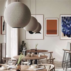 Akustiklampe Moon, Ø55 cm