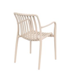 Udendørs stol Unita m. armlæn, Beige