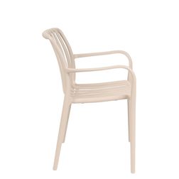 Udendørs stol Unita m. armlæn, Beige