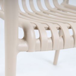 Udendørs stol Unita m. armlæn, Beige