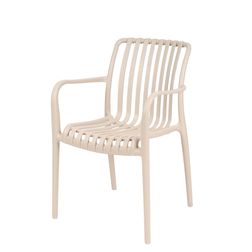 Udendørs stol Unita m. armlæn, Beige