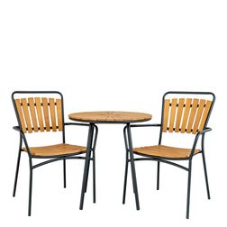 Rundt Udendørs Cafebord Cleveland teaktræ Ø70