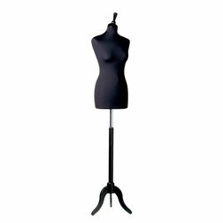 Gine -"Madame" sort polyester, sort