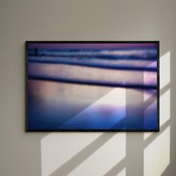 Akustik billede Blurry fisherman 120x80 cm