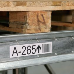 Etiketholder 210x39 mm, lige, selvklæber