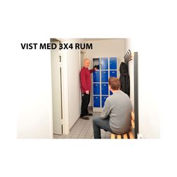 Personaleboks UniBox 2x4 rum. Lysegrå