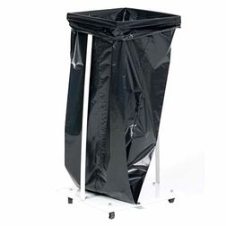 Affaldsvogn, hvid. Til 125 ltr. sække