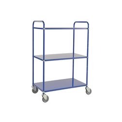 Etagevogn med 3 hylder, blå 97,5x55x144h