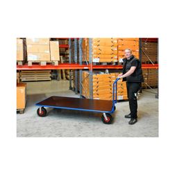Platformsvogn 215x100x112h blå