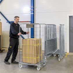 Rullecontainer 70 cm Bred m. 2 vægge