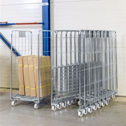 Rullecontainer 70 cm Bred m. 2 vægge