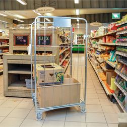 Rullecontainer 70 cm Bred m. 2 vægge