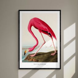 Akustik billede The Pink Flamingo 80x112 cm