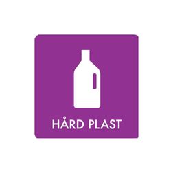 Pictogram udendørs 'HÅRD PLAST'