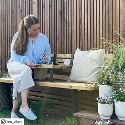 Udendørs bænk inkl. hængebord Relax, brun