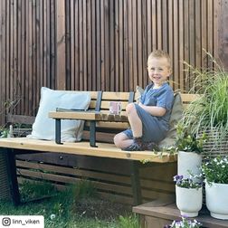 Udendørs bænk inkl. hængebord Relax, brun