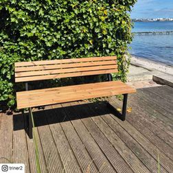 Udendørs bænk Relax, brun