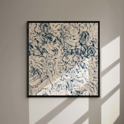 Akustik billede Sand bølge kaligrafi 57x60 cm