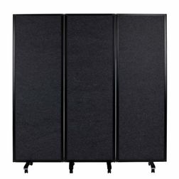 Foldeskærm PZ Flex 180x180h cm., sort