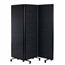Foldeskærm PZ Flex 180x180h cm., sort