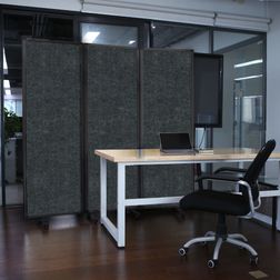 Foldeskærm PZ Flex 180x180h cm., sort
