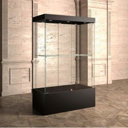 Glasmontre Athene 120 cm, m. 1 hylde