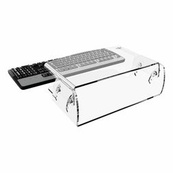 Monitor stand højdejuserbar, klar akryl