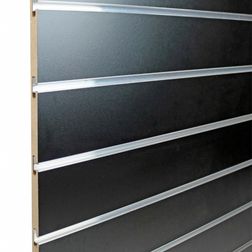 Rillepanel 120x240 h cm, sort