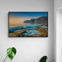 Akustik billede Senja Waves 80x50 cm