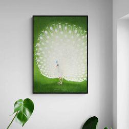 Akustik billede Peacock 80x112 cm