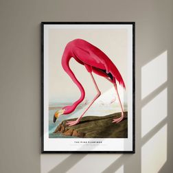 Akustik billede The Pink Flamingo 80x112 cm