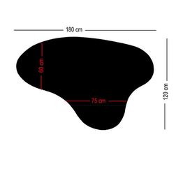 Stoleunderlag dråbeform 180x120 i tæppe