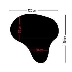 Stoleunderlag dråbeform 120x120 i tæppe