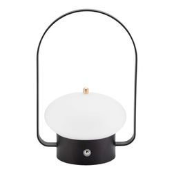 Genopladelig bordlampe Securit Barcelona, sort/hvid
