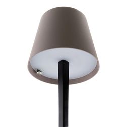 Genopladelig bordlampe Securit Milano, sort/grå-brun
