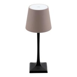 Genopladelig bordlampe Securit Milano, sort/grå-brun