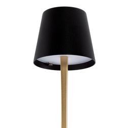 Genopladelig bordlampe Securit Roma, gylden/sort
