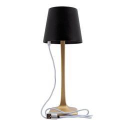 Genopladelig bordlampe Securit Roma, gylden/sort
