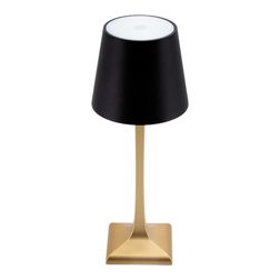 Genopladelig bordlampe Securit Roma, gylden/sort