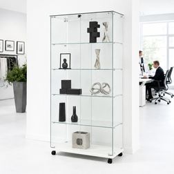 Glasvitrine Trento 2, m/glastop, hvid