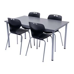 Kantinesæt Oporto Base bord med 4 Oporto Mata stole