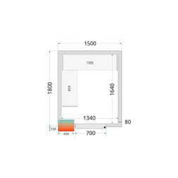 Kølerum Tefcold CRPF1518 150x180 cm, hvid