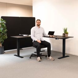 Hjørne hæve sænkebord 160x180 - Corporate